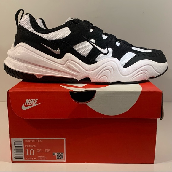 🐼 [BRAND NEW] NIKE TECH HERA WHITE BLACK MENS SHOES SIZE 10 SNEAKERS 🐼 - Picture 3 of 11